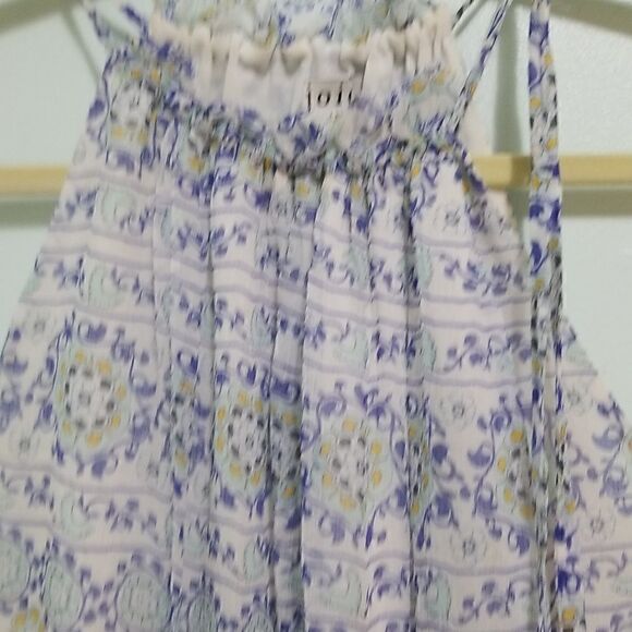 Joie silk, blue printed sleeveless maxi dress. Size XL. - Picture 2 of 4